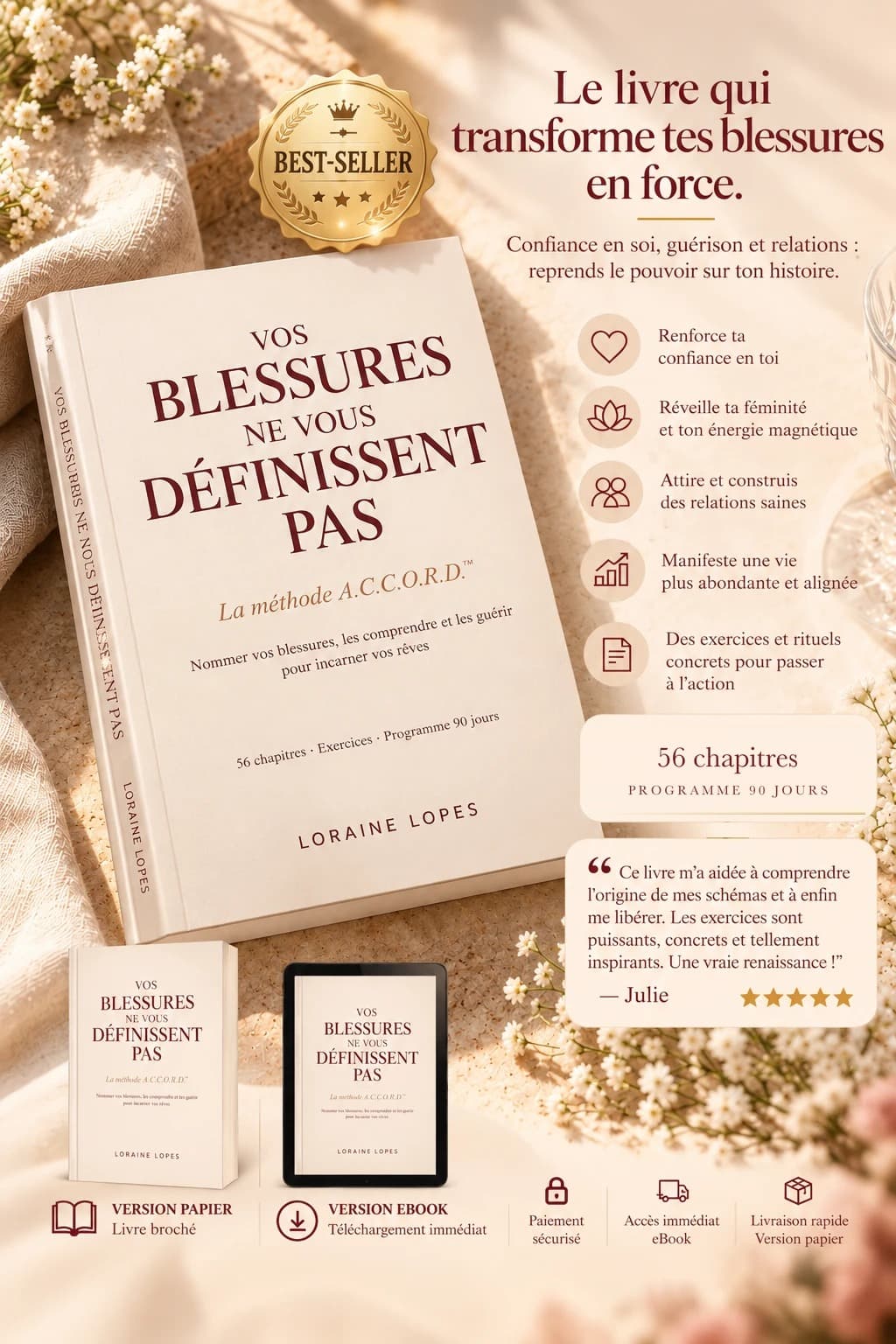Couverture de « Vos blessures ne vous définissent pas »